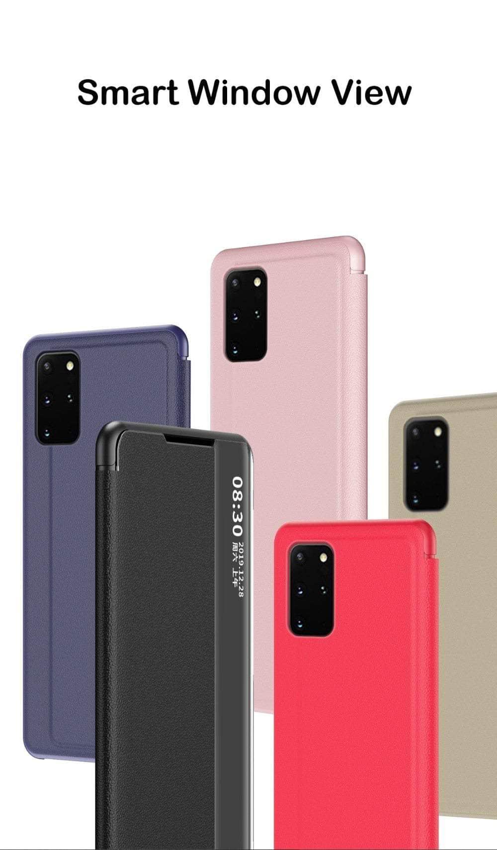 CaseBuddy Australia Casebuddy Luxury Smart Clear Window View S21 Flip Cover
