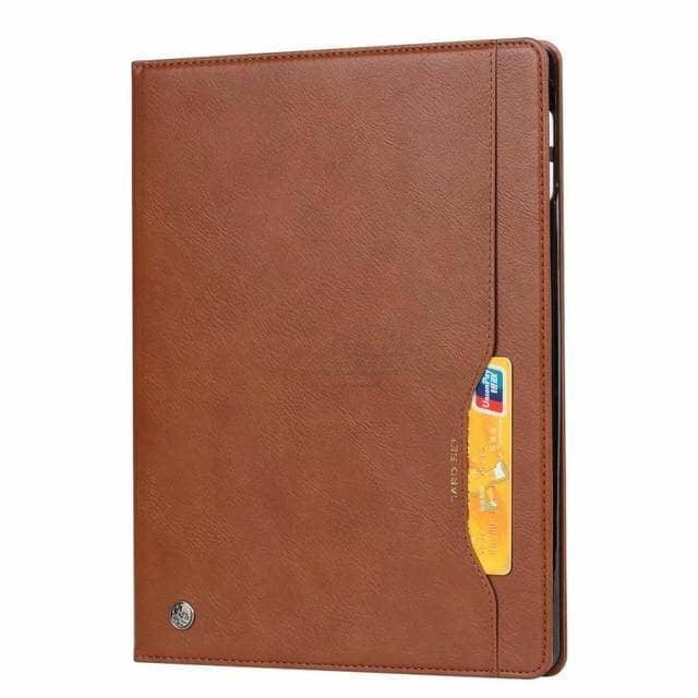 Luxury Vintage Suede Leather Smart iPad Mini 5 7.9 2019 Card Stand Pencil Holder - CaseBuddy