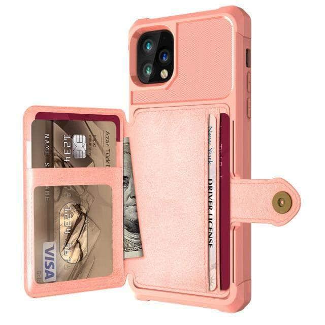 CaseBuddy Australia Casebuddy for iPhone 13 ProMax / Rose Luxury Wallet iPhone 13 Pro MaxCards Case