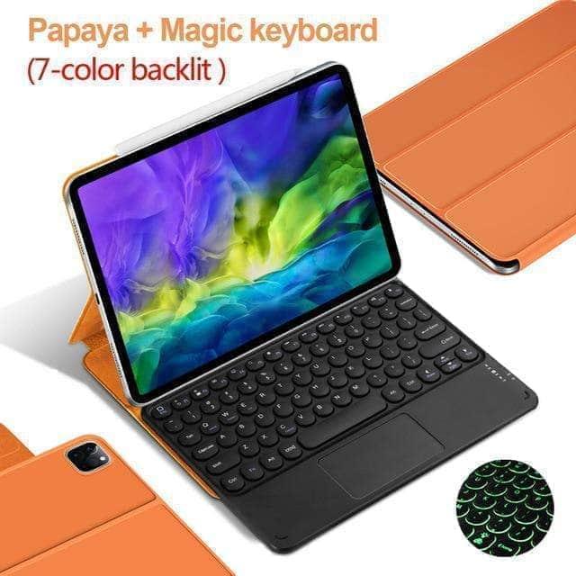 CaseBuddy Australia Casebuddy GF Papaya Touch 7C / iPad Air 5 Magic iPad Air 5 2022 Magnetic Bluetooth Keyboard Case