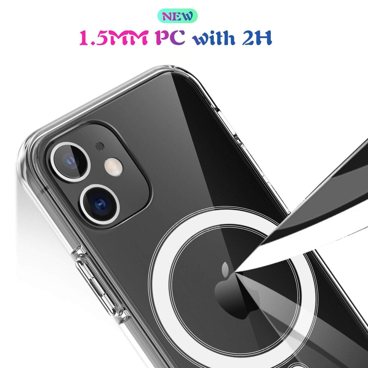 Magnetic Clear Acrylic Back Cover iphone 12 Drop Protection Case