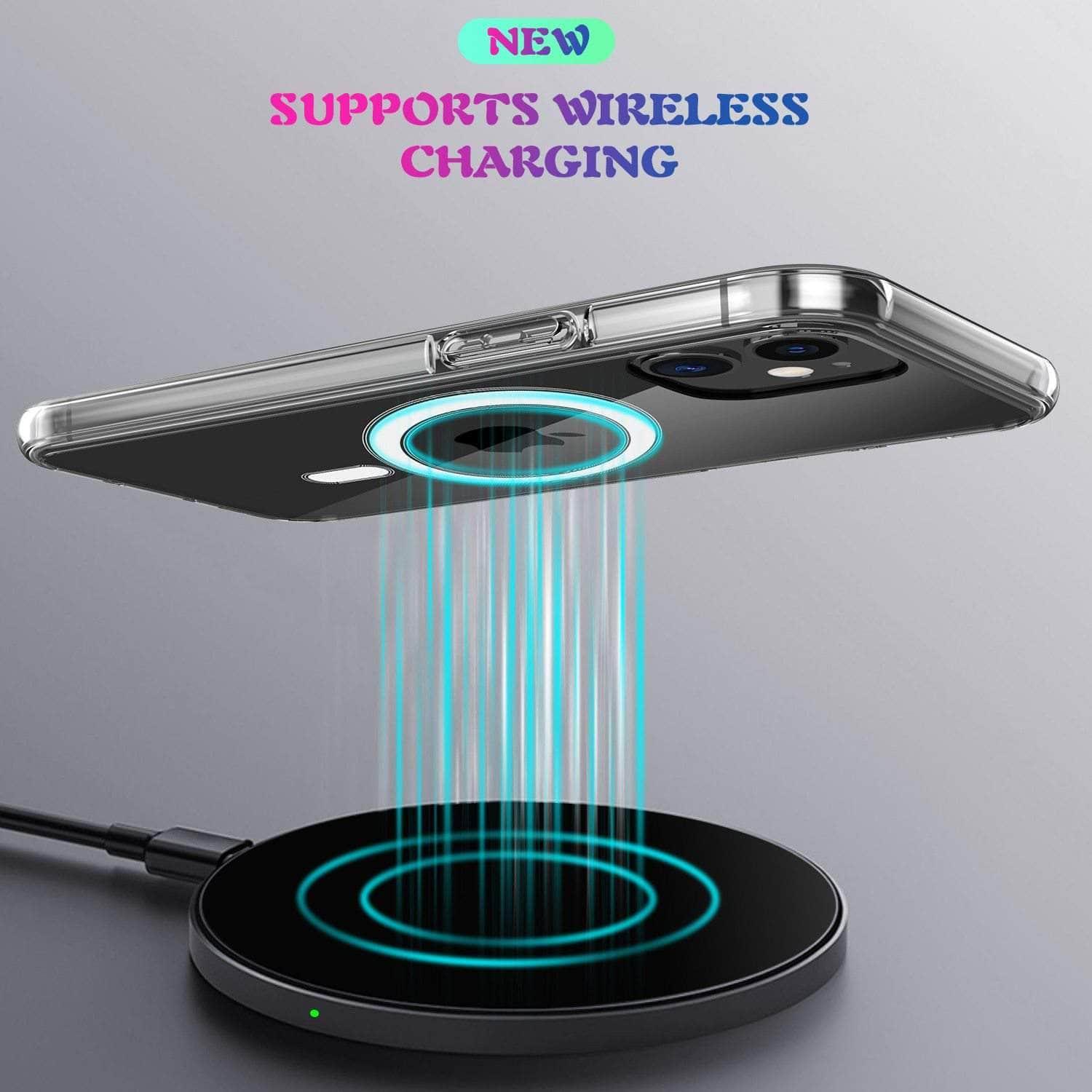 Magnetic Clear Acrylic Back Cover iphone 12 Drop Protection Case