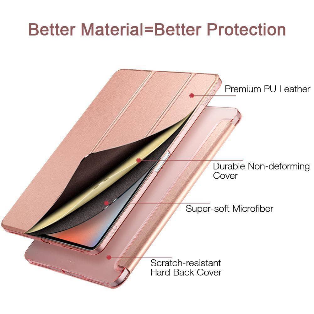 Magnetic Flip iPad Pro 12.9 2018 Ultra Slim Transparent Back Tri-fold Smart Cover