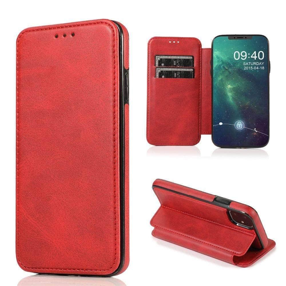 Magnetic Flip Leather Case iPhone Card Slots Wallet