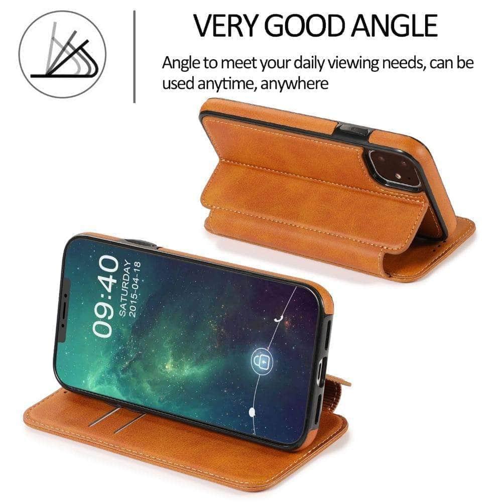 Magnetic Flip Leather Case iPhone Card Slots Wallet