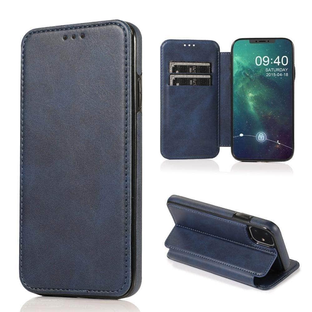 Magnetic Flip Leather Case iPhone Card Slots Wallet