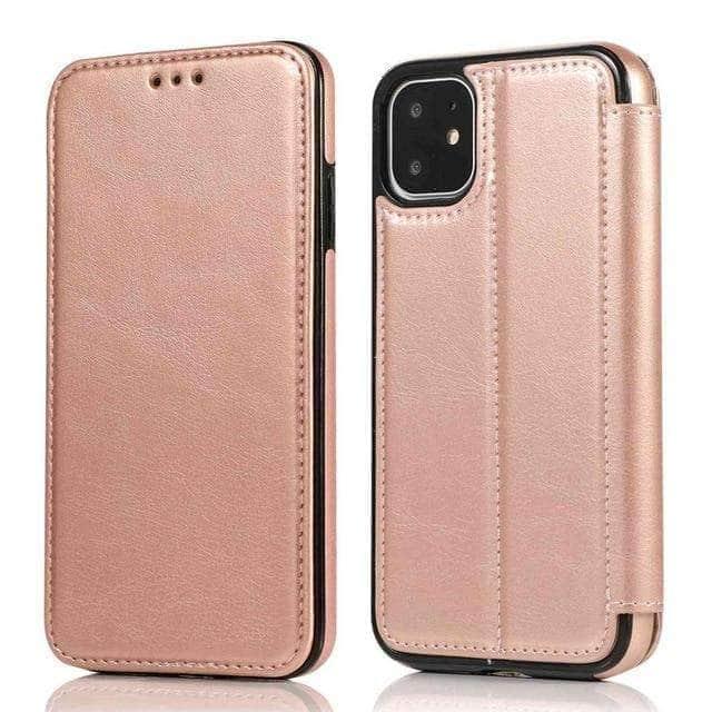 Magnetic Flip Leather Case iPhone Card Slots Wallet