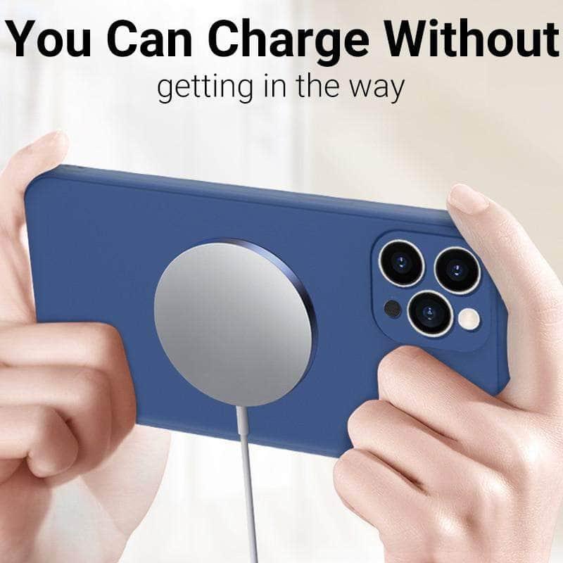 Magnetic iPhone 12 Liquid Silicone Magsafe Cover