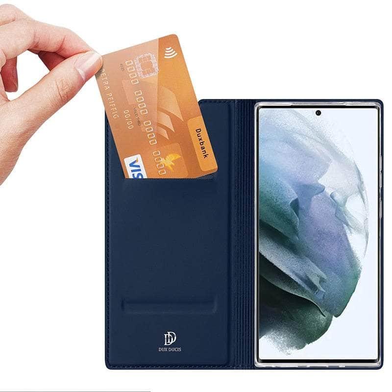 CaseBuddy Australia Magnetic Leather Flip Wallet Galaxy S22 Ultra Case