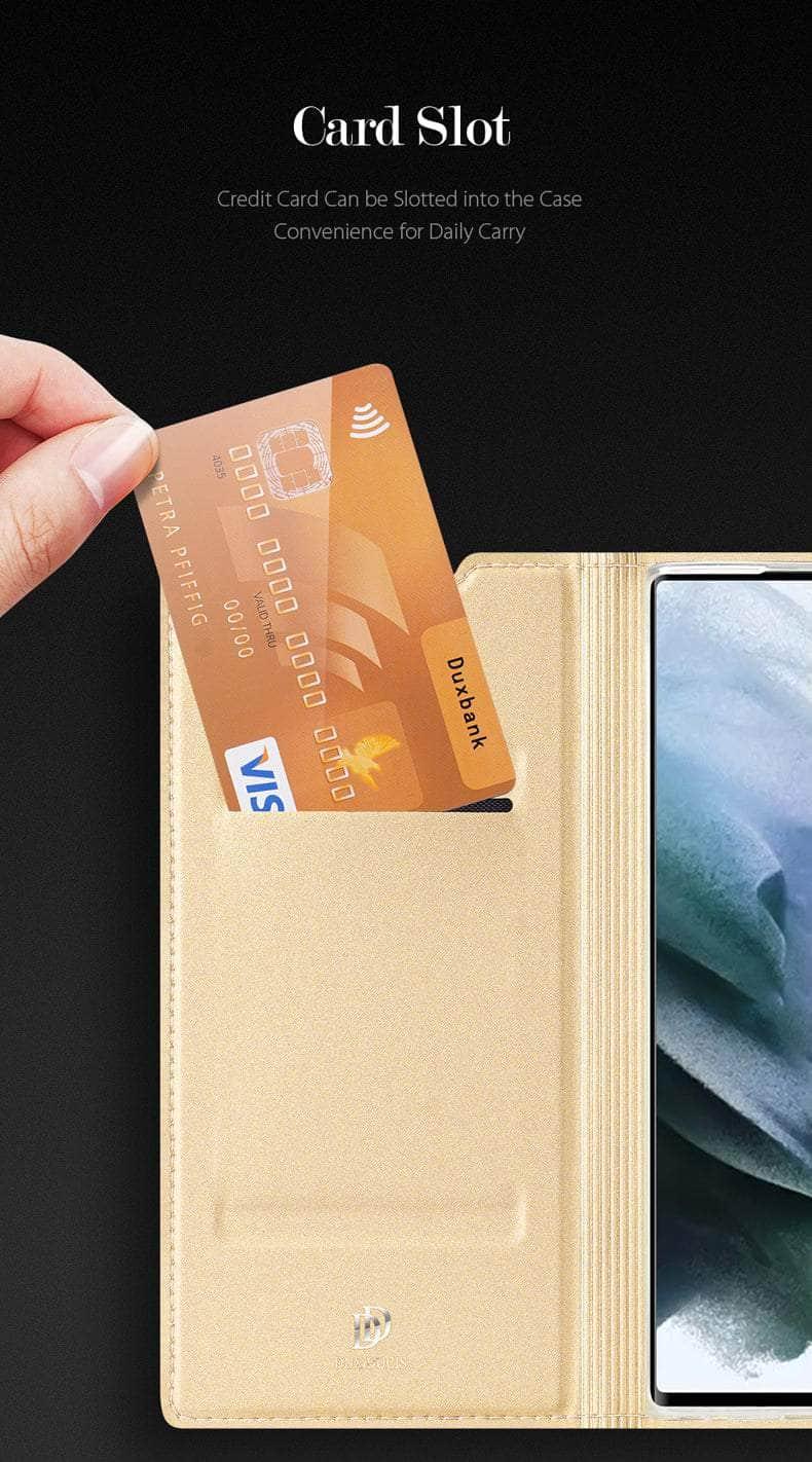 CaseBuddy Australia Magnetic Leather Flip Wallet Galaxy S22 Ultra Case
