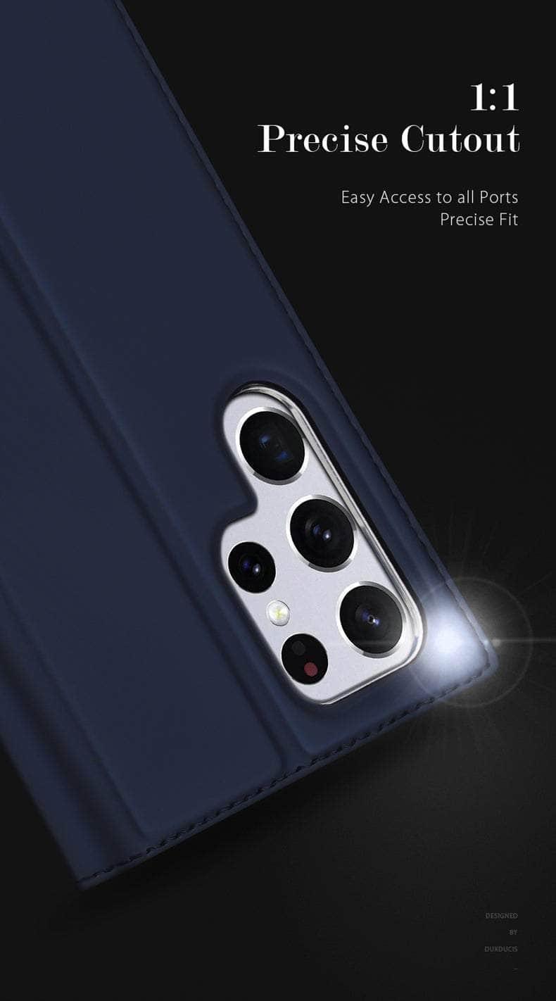 CaseBuddy Australia Magnetic Leather Flip Wallet Galaxy S22 Ultra Case