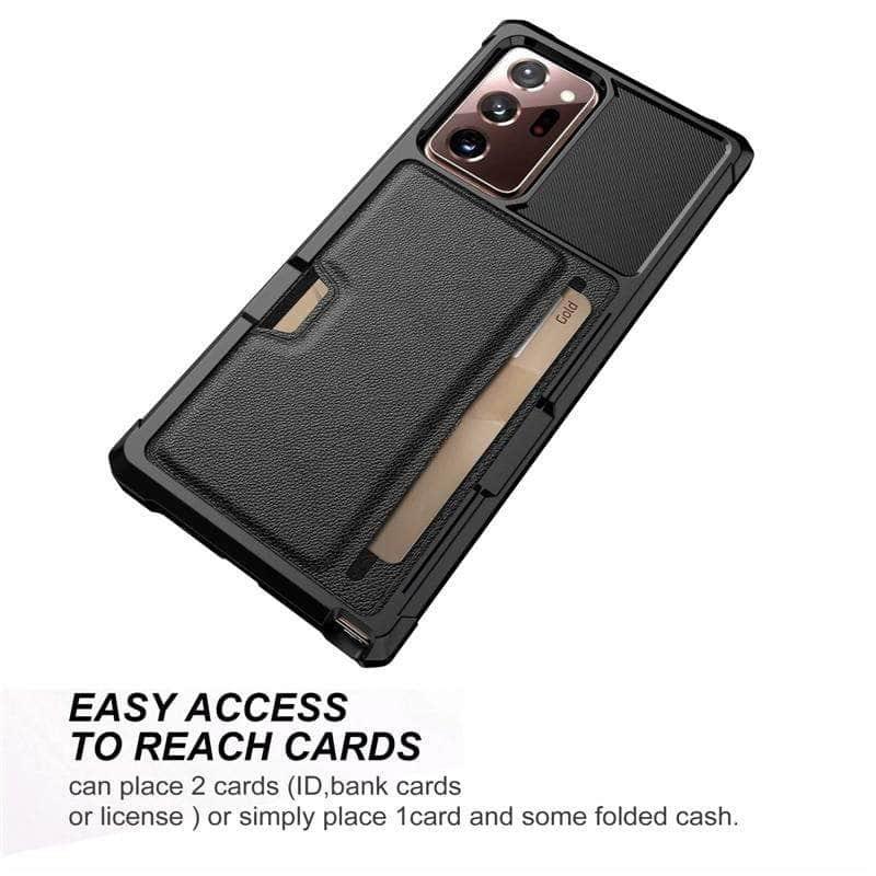 Magnetic Leather Skin Card Pocket Note 20 Ultra S20 Plus Protection Case - CaseBuddy