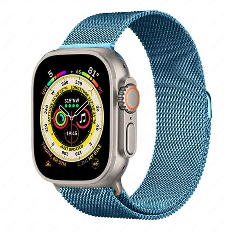 Casebuddy sky blue / 42mm -44mm-45mm-49mm Magnetic Strap Apple Watch Ultra 8 7 6 SE 5 4 3