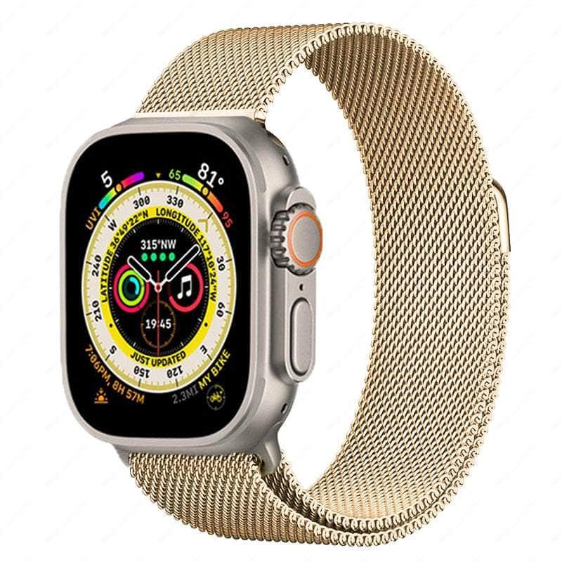 Casebuddy Rose gold / 42mm -44mm-45mm-49mm Magnetic Strap Apple Watch Ultra 8 7 6 SE 5 4 3