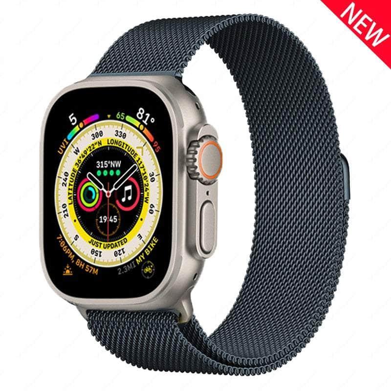 Casebuddy midnight / 42mm -44mm-45mm-49mm Magnetic Strap Apple Watch Ultra 8 7 6 SE 5 4 3