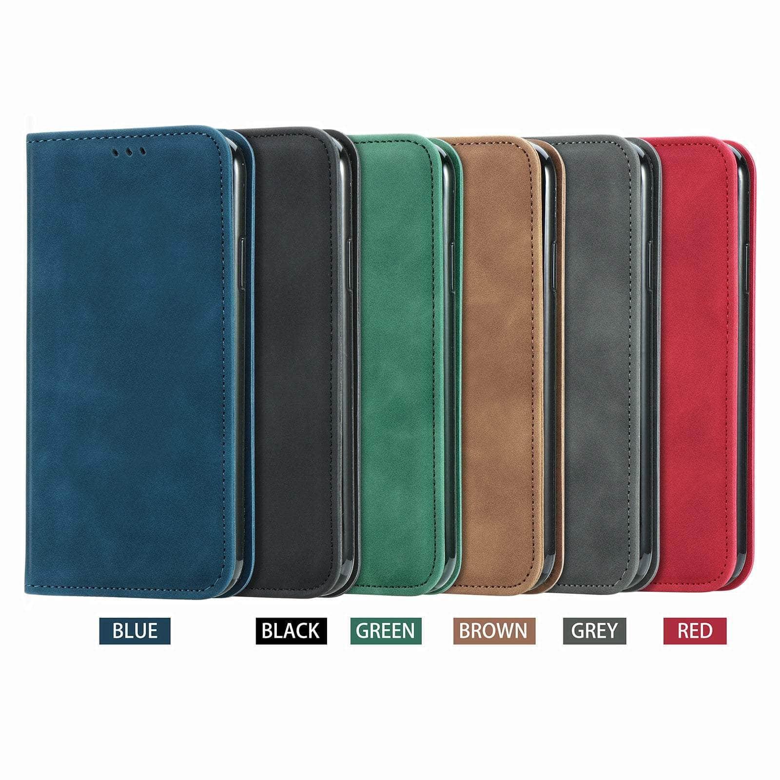 CaseBuddy Australia Casebuddy Matte Leather Case For iPhone 13 12 11 Pro Mini XR XS Max X 8 7 6s 6 Plus Flip Book Case Cover For Apple iPhone SE 2022 2020