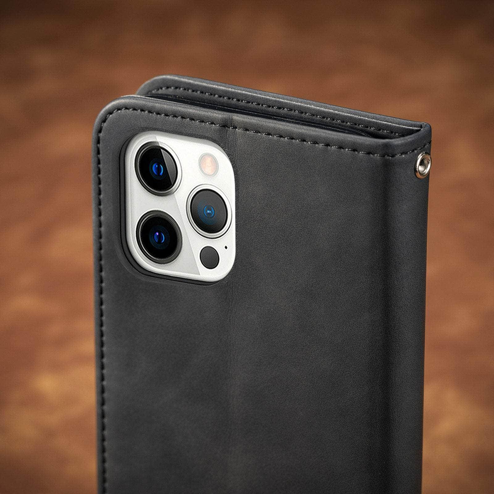 CaseBuddy Australia Casebuddy Matte Leather Case For iPhone 13 12 11 Pro Mini XR XS Max X 8 7 6s 6 Plus Flip Book Case Cover For Apple iPhone SE 2022 2020