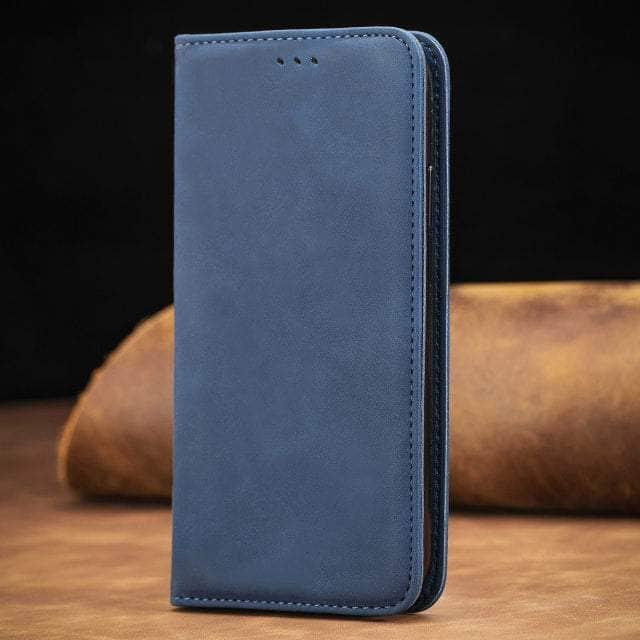 CaseBuddy Australia Casebuddy iPhone SE 2022 / Blue Matte Leather Case For iPhone 13 12 11 Pro Mini XR XS Max X 8 7 6s 6 Plus Flip Book Case Cover For Apple iPhone SE 2022 2020