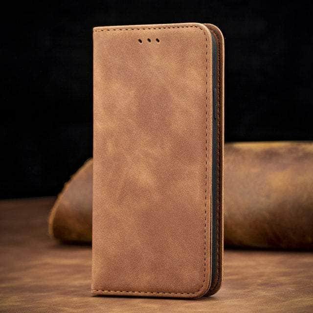 CaseBuddy Australia Casebuddy iPhone SE 2022 / Auburn Matte Leather Case For iPhone 13 12 11 Pro Mini XR XS Max X 8 7 6s 6 Plus Flip Book Case Cover For Apple iPhone SE 2022 2020