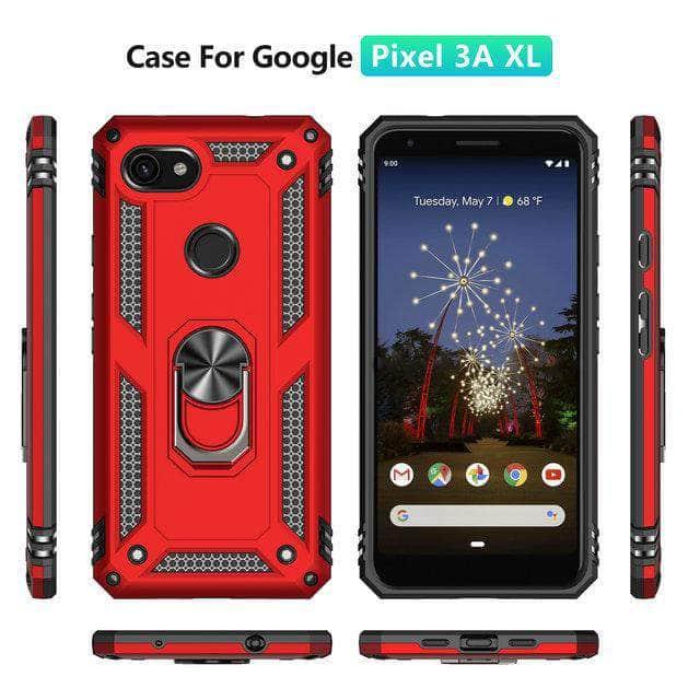 Metal Ring Google Pixel 3A XL  Back Cover Magnet Car Phone Holder - CaseBuddy