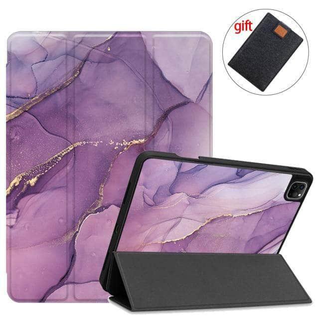 CaseBuddy Australia Casebuddy IPTPU08 / 2021 Pro12.9 5thGen MTT iPad Pro 12.9 (2021) Pencil Magnetic TriFold Smart Stand Case