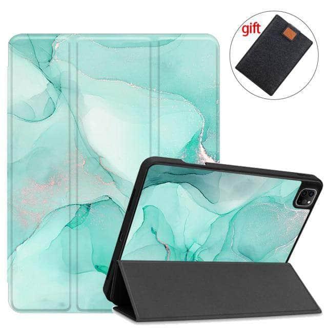 CaseBuddy Australia Casebuddy IPTPU06 / 2021 Pro12.9 5thGen MTT iPad Pro 12.9 (2021) Pencil Magnetic TriFold Smart Stand Case