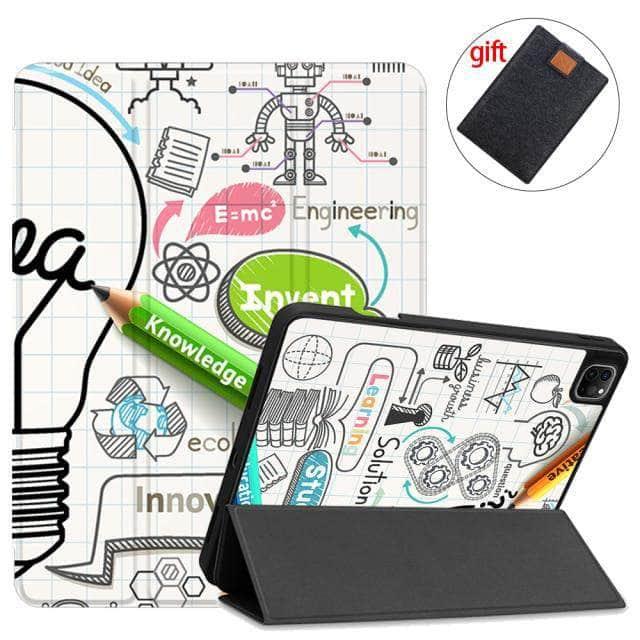 CaseBuddy Australia Casebuddy IPTPU10 / 2021 Pro12.9 5thGen MTT iPad Pro 12.9 (2021) Pencil Magnetic TriFold Smart Stand Case