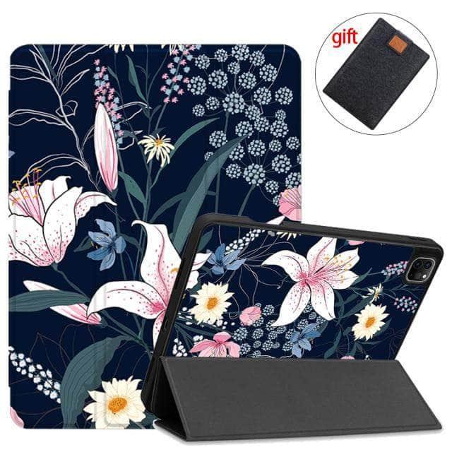 CaseBuddy Australia Casebuddy IPTPU21 / 2021 Pro12.9 5thGen MTT iPad Pro 12.9 (2021) Pencil Magnetic TriFold Smart Stand Case