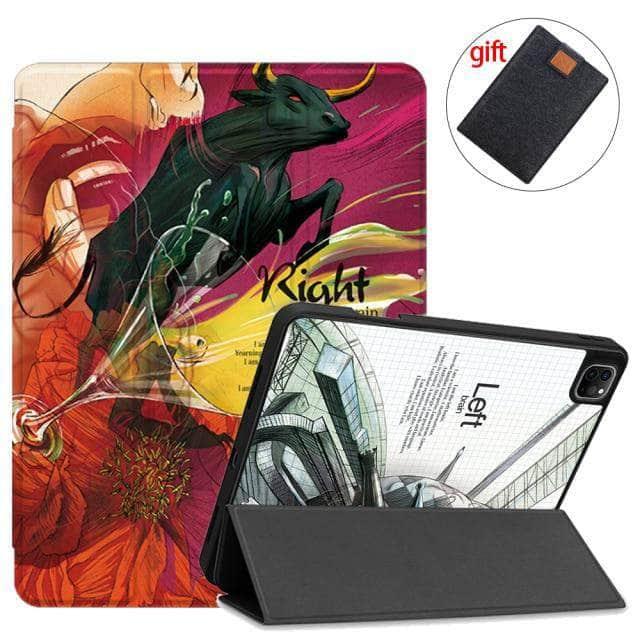 CaseBuddy Australia Casebuddy IPTPU16 / 2021 Pro12.9 5thGen MTT iPad Pro 12.9 (2021) Pencil Magnetic TriFold Smart Stand Case