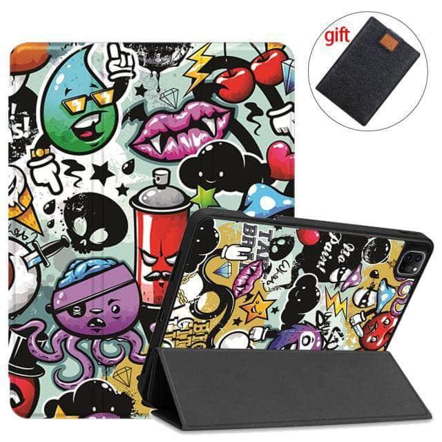 CaseBuddy Australia Casebuddy IPTPU12 / 2021 Pro12.9 5thGen MTT iPad Pro 12.9 (2021) Pencil Magnetic TriFold Smart Stand Case