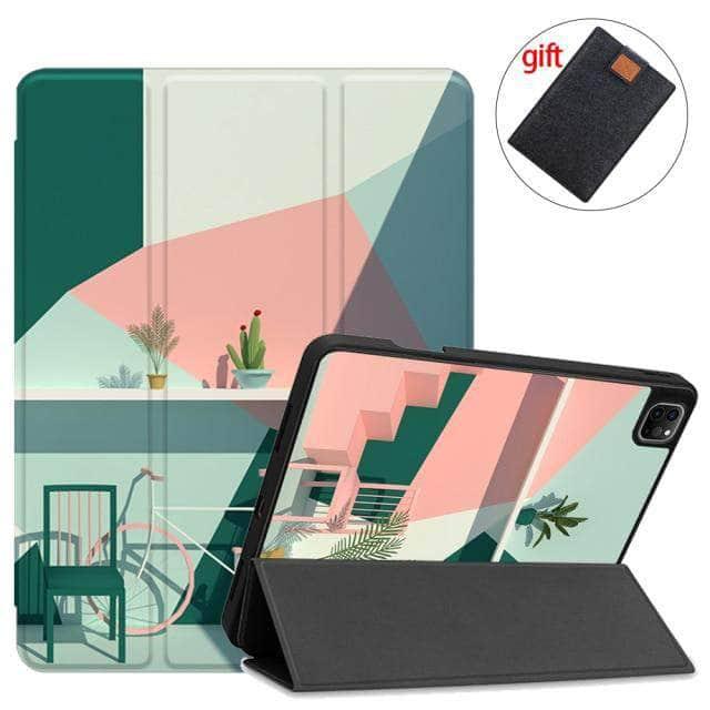 CaseBuddy Australia Casebuddy IPTPU23 / 2021 Pro12.9 5thGen MTT iPad Pro 12.9 (2021) Pencil Magnetic TriFold Smart Stand Case