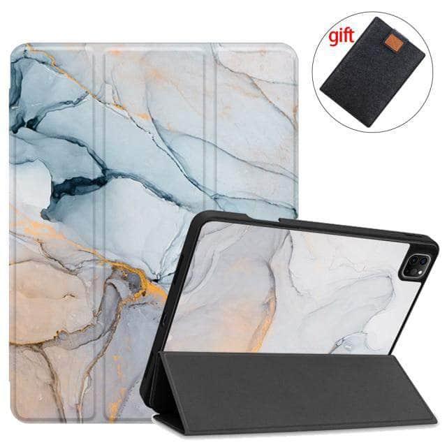 CaseBuddy Australia Casebuddy IPTPU05 / 2021 Pro12.9 5thGen MTT iPad Pro 12.9 (2021) Pencil Magnetic TriFold Smart Stand Case