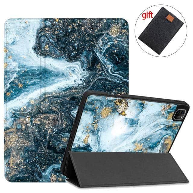 CaseBuddy Australia Casebuddy IPTPU03 / 2021 Pro12.9 5thGen MTT iPad Pro 12.9 (2021) Pencil Magnetic TriFold Smart Stand Case