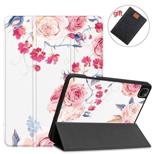 CaseBuddy Australia Casebuddy IPTPU18 / 2021 Pro12.9 5thGen MTT iPad Pro 12.9 (2021) Pencil Magnetic TriFold Smart Stand Case