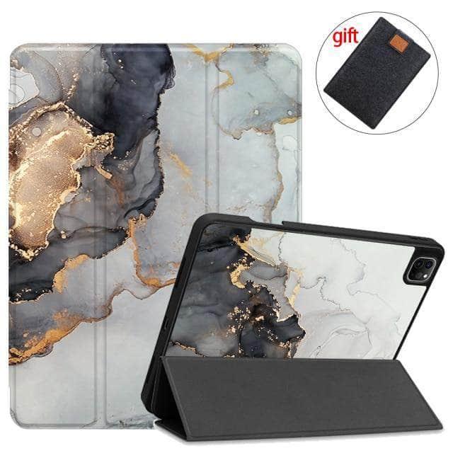 CaseBuddy Australia Casebuddy IPTPU02 / 2021 Pro12.9 5thGen MTT iPad Pro 12.9 (2021) Pencil Magnetic TriFold Smart Stand Case