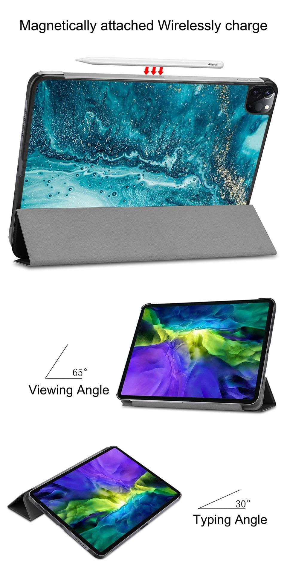 Casebuddy MTT Marble iPad Pro 11 Vegan Leather Flip Stand
