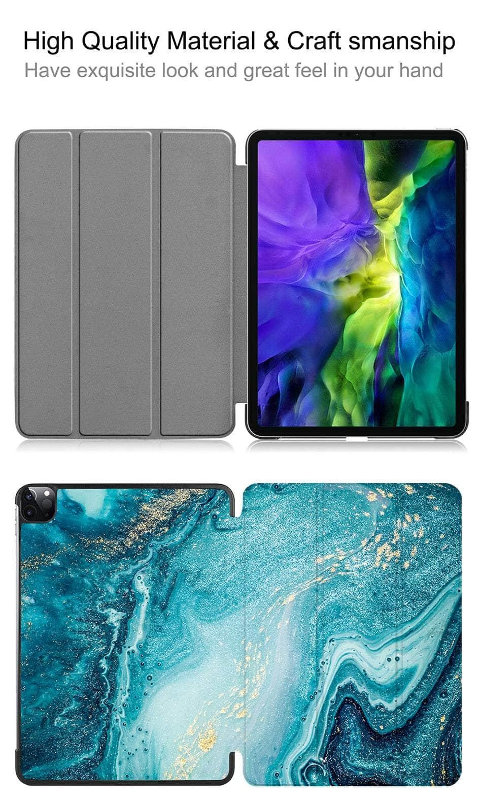 Casebuddy MTT Marble iPad Pro 11 Vegan Leather Flip Stand