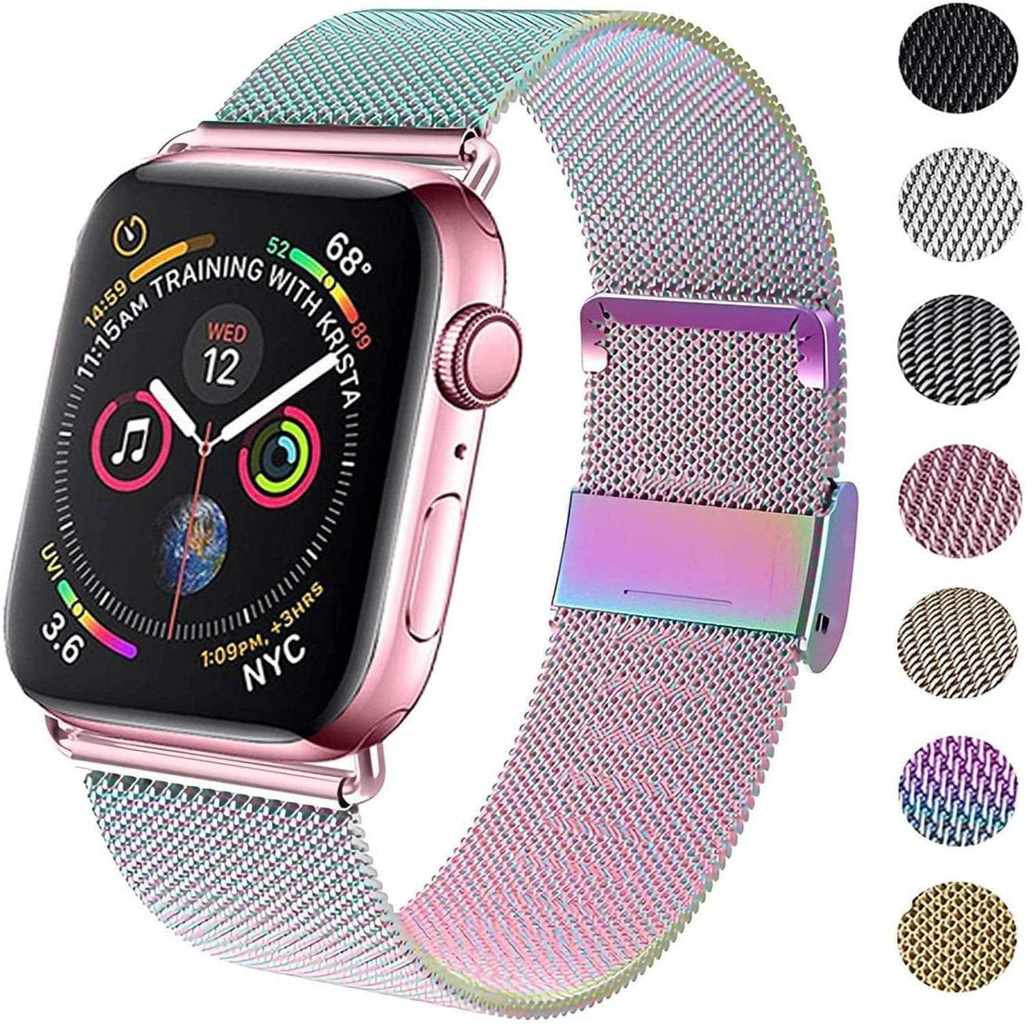 CaseBuddy Australia Casebuddy Multi Color Milanese Loop Apple Watch Band 6 5 4 3 2 SE 44/42/40/38