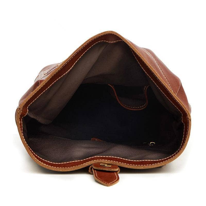 Nesitu Casual Vintage Genuine Leather Women Men's Backpacks 14''  Travel Bag - CaseBuddy
