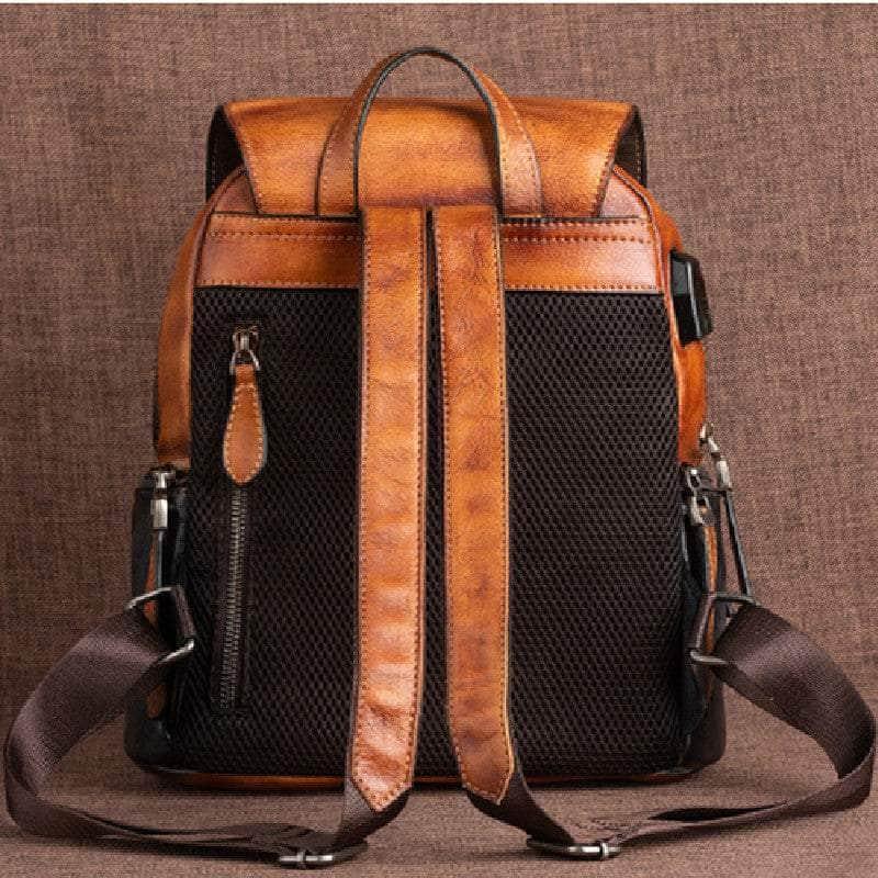 CaseBuddy Australia Nesitu Highend New Vintage Genuine Leather Women Backpack