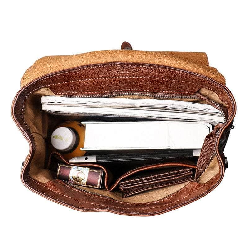 CaseBuddy Australia Nesitu Highend Vintage Genuine Leather Men  Backpack