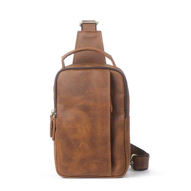 CaseBuddy Australia Casebuddy Nesitu Vintage Genuine Leather Men Chest Bag