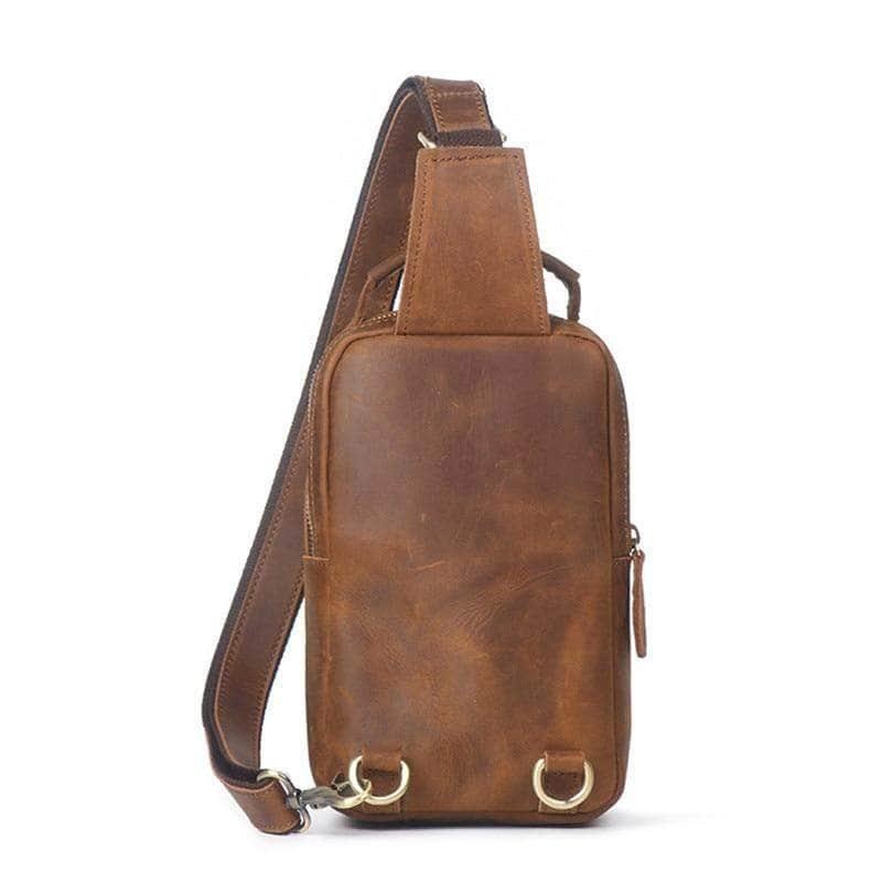 CaseBuddy Australia Casebuddy Nesitu Vintage Genuine Leather Men Chest Bag