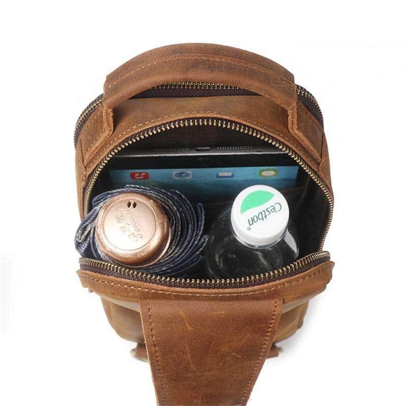 CaseBuddy Australia Casebuddy Nesitu Vintage Genuine Leather Men Chest Bag