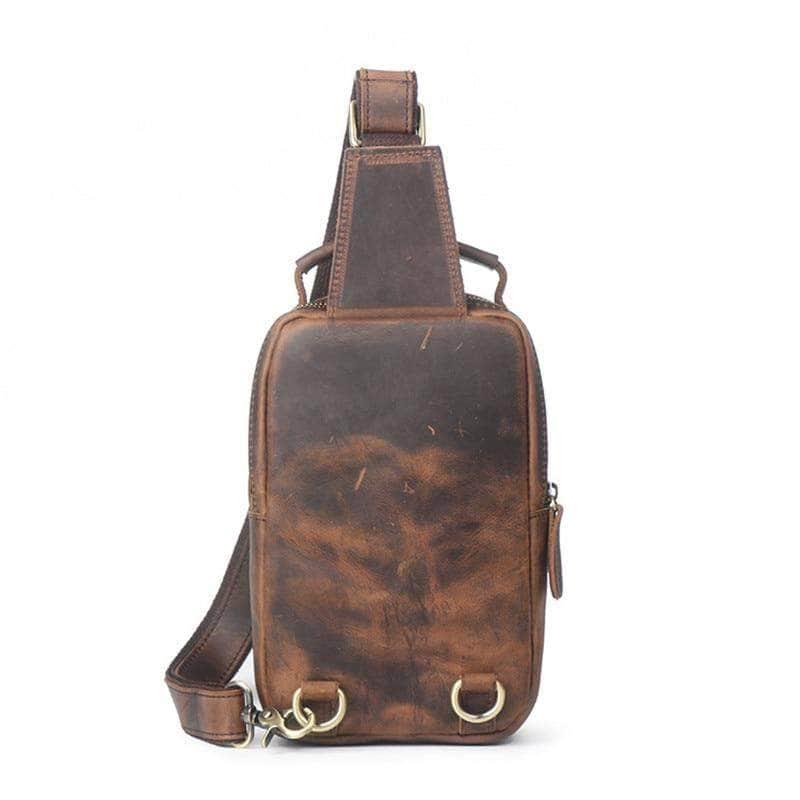 CaseBuddy Australia Casebuddy Nesitu Vintage Genuine Leather Men Chest Bag