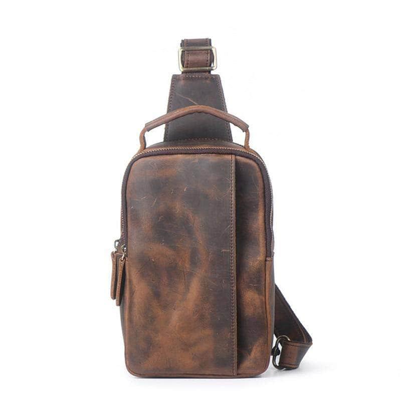 CaseBuddy Australia Casebuddy Nesitu Vintage Genuine Leather Men Chest Bag