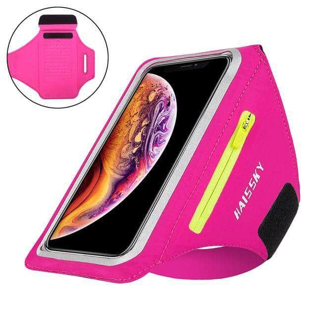 CaseBuddy Australia Casebuddy Upgrade Rose Red Non-slip Zipper Running Sport Armbands iPhone 13 Pro