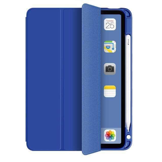 CaseBuddy Australia Casebuddy Blue Pencil Holder iPad Air 4 2020 10.9 ShockProof Stand Folio Case