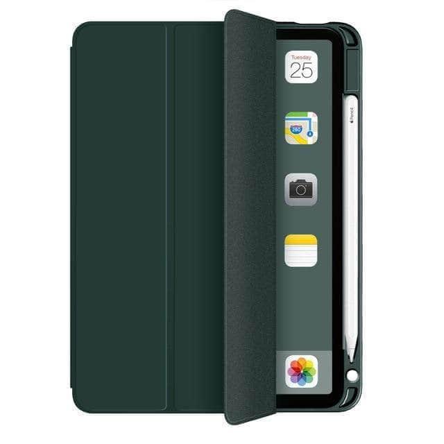 CaseBuddy Australia Casebuddy Green Pencil Holder iPad Air 4 2020 10.9 ShockProof Stand Folio Case