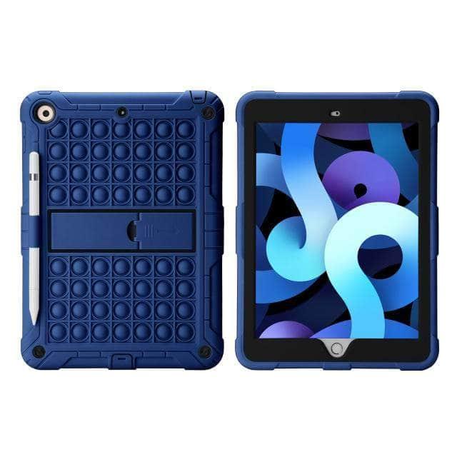 CaseBuddy Australia Casebuddy Blue / ipad 9th(2021)10.2 Pop Push It iPad 9 Bubble Non-toxic Soft Silicone Stand